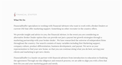 Desktop Screenshot of financialstaffer.com